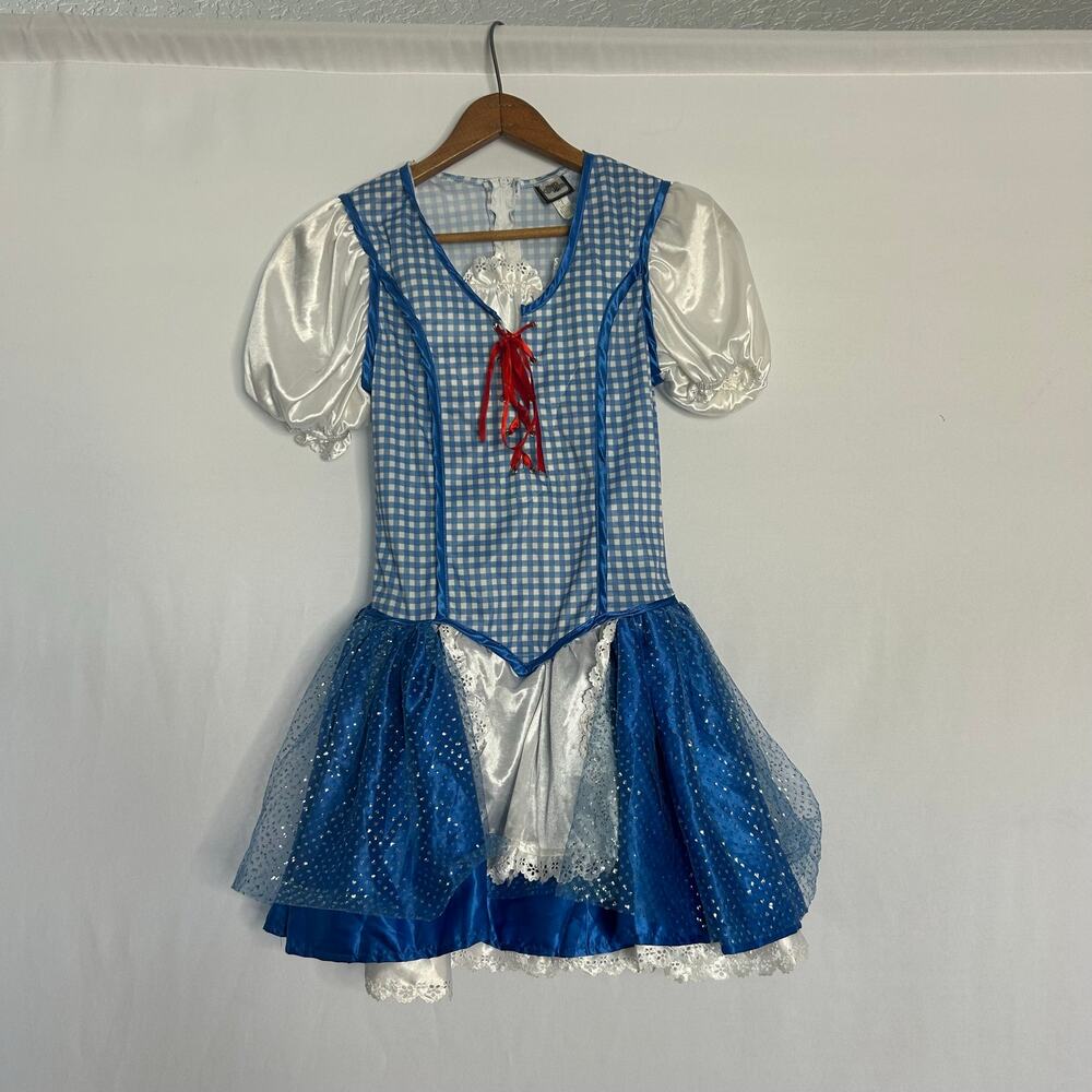 The Wizard of Oz Dorothy Costume Girls Size 4 Blue Gingham Halloween Dress